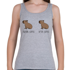 PRINTFASHION Capybara - Before coffee after coffee - Női atléta - Sport szürke