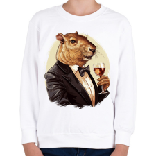 PRINTFASHION Capybara borral - Gyerek pulóver - Fehér gyerek pulóver, kardigán
