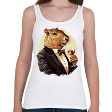 PRINTFASHION Capybara borral - Női atléta - Fehér női trikó
