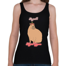 PRINTFASHION Capybara - Capycorn #2 - Női atléta - Fekete