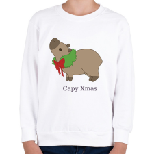 PRINTFASHION capybara család - koszorú - Gyerek pulóver - Fehér gyerek pulóver, kardigán