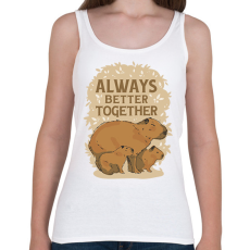 PRINTFASHION Capybara család - Női atléta - Fehér