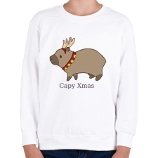 PRINTFASHION capybara család - rénszarvas - Gyerek pulóver - Fehér gyerek pulóver, kardigán