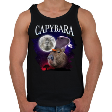PRINTFASHION Capybara éj - Férfi atléta - Fekete