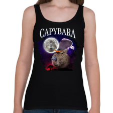 PRINTFASHION Capybara éj - Női atléta - Fekete női trikó