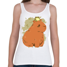 PRINTFASHION Capybara és béka - Női atléta - Fehér