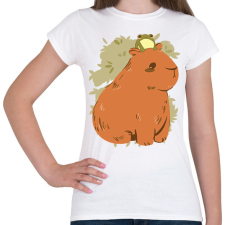 PRINTFASHION Capybara és béka - Női póló - Fehér női póló