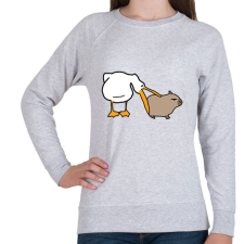 PRINTFASHION capybara és pelikán - Női pulóver - Sport szürke női pulóver, kardigán