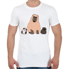 PRINTFASHION Capybara és tengerimalacok - Férfi póló - Fehér
