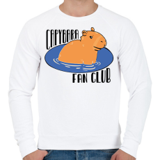 PRINTFASHION Capybara fan club - Férfi pulóver - Fehér