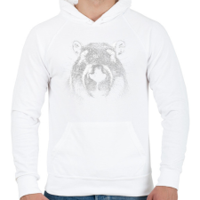 PRINTFASHION Capybara fej - Férfi kapucnis pulóver - Fehér férfi pulóver, kardigán