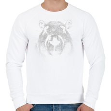 PRINTFASHION Capybara fej - Férfi pulóver - Fehér