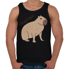 PRINTFASHION Capybara  - Férfi atléta - Fekete