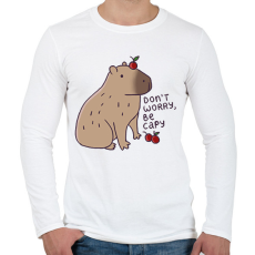 PRINTFASHION Capybara - Férfi hosszú ujjú póló - Fehér
