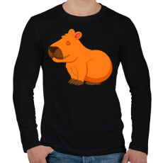 PRINTFASHION Capybara - Férfi hosszú ujjú póló - Fekete