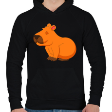 PRINTFASHION Capybara - Férfi kapucnis pulóver - Fekete