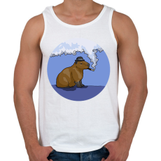 PRINTFASHION Capybara - gentleman - Férfi atléta - Fehér
