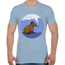 PRINTFASHION Capybara - gentleman - Férfi póló - Világoskék férfi póló