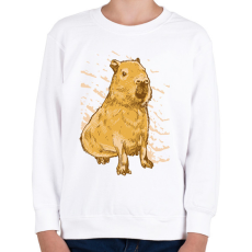 PRINTFASHION Capybara - Gyerek pulóver - Fehér