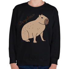 PRINTFASHION Capybara  - Gyerek pulóver - Fekete gyerek pulóver, kardigán