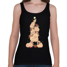 PRINTFASHION capybara karácsonyfa - Női atléta - Fekete