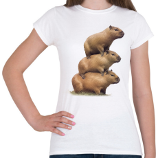 PRINTFASHION Capybara kupac - Női póló - Fehér