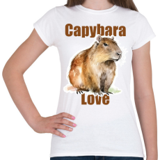 PRINTFASHION Capybara Love - Női póló - Fehér