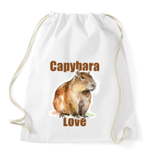 PRINTFASHION Capybara Love - Sportzsák, Tornazsák - Fehér tornazsák