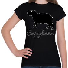 PRINTFASHION Capybara  - Női póló - Fekete női póló