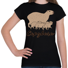 PRINTFASHION Capybara  - Női póló - Fekete női póló