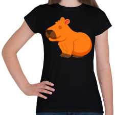 PRINTFASHION Capybara - Női póló - Fekete női póló