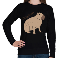 PRINTFASHION Capybara  - Női pulóver - Fekete