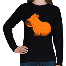 PRINTFASHION Capybara - Női pulóver - Fekete