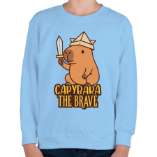 PRINTFASHION Capybara the brave - Gyerek pulóver - Világoskék gyerek pulóver, kardigán