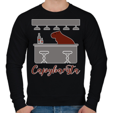 PRINTFASHION Capybarista - Férfi pulóver - Fekete