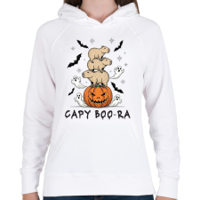 PRINTFASHION Capyboora - Női kapucnis pulóver - Fehér női pulóver, kardigán