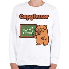 PRINTFASHION Capyfessor - Gyerek pulóver - Fehér gyerek pulóver, kardigán