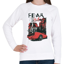 PRINTFASHION Car & City - Női pulóver - Fehér női pulóver, kardigán