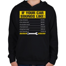 PRINTFASHION Car - Gyerek kapucnis pulóver - Fekete gyerek pulóver, kardigán