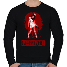 PRINTFASHION caregivers - Férfi pulóver - Fekete férfi pulóver, kardigán
