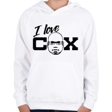 PRINTFASHION Carl Cox - Gyerek kapucnis pulóver - Fehér gyerek pulóver, kardigán