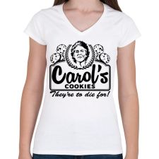 PRINTFASHION Carol sütik - Női V-nyakú póló - Fehér női póló
