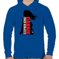 PRINTFASHION Carrie - Férfi kapucnis pulóver - Királykék