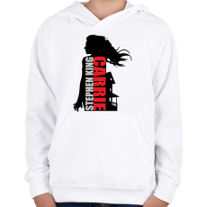 PRINTFASHION Carrie - Gyerek kapucnis pulóver - Fehér