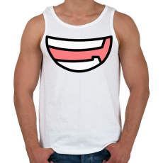 PRINTFASHION Cartoon Smile - Férfi atléta - Fehér