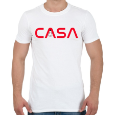 PRINTFASHION CASA - NASA - Férfi póló - Fehér férfi póló