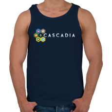 PRINTFASHION Cascadia - Férfi atléta - Sötétkék