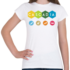 PRINTFASHION Cascadia - Női póló - Fehér