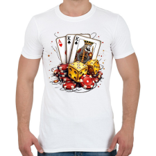 PRINTFASHION casino - Férfi póló - Fehér férfi póló