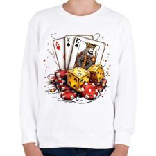 PRINTFASHION casino - Gyerek pulóver - Fehér gyerek pulóver, kardigán